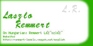 laszlo remmert business card